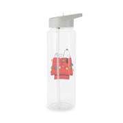 Cartoon Beagle Fairylights Clear Water Bottle 7