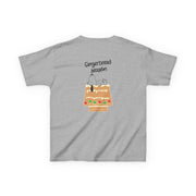 Cartoon Beagle Gingerbread House Kids T-Shirt 4