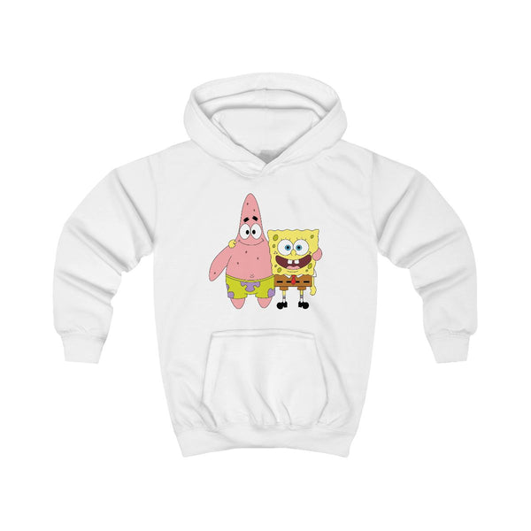 Patrick And Sponge Kids Hoodie White Front