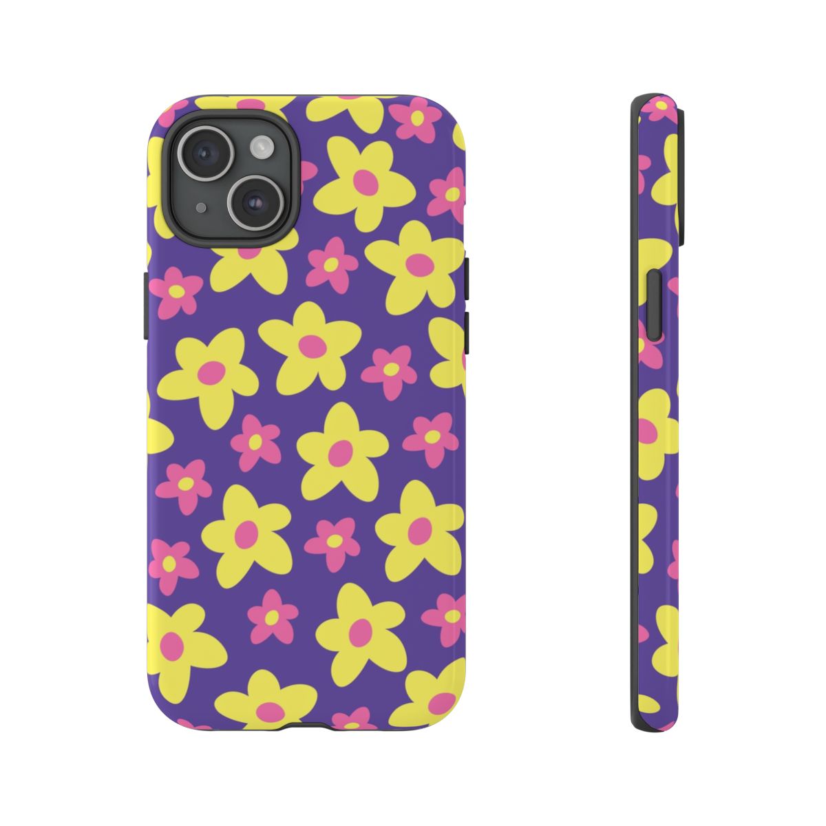 Purple Abstract Floral Pattern Phone Case
