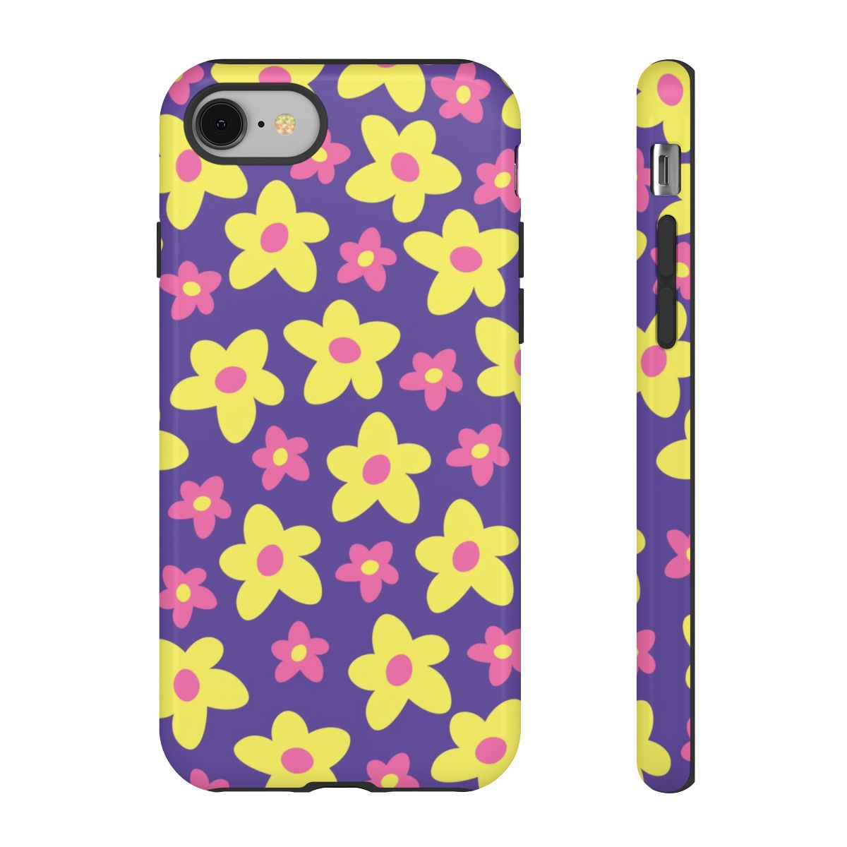 Purple Abstract Floral Pattern Phone Case