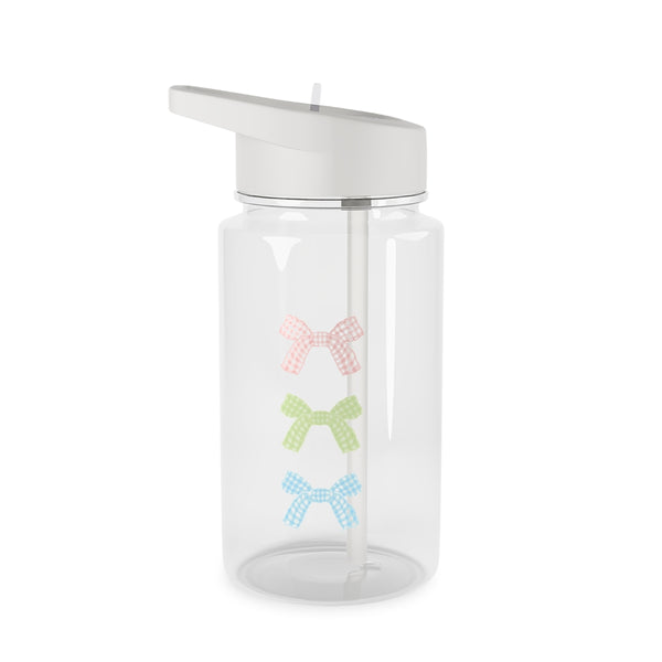 Gingham Ties Tier Clear Water Bottle