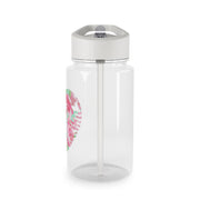 Pink Coffee Logo Clear Water Bottle 4