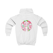 Pink Coffee Logo Kids Hoodie 2