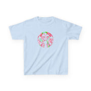 Pink Coffee Logo Kids T-Shirt 7