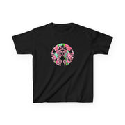 Pink Coffee Logo Kids T-Shirt 5