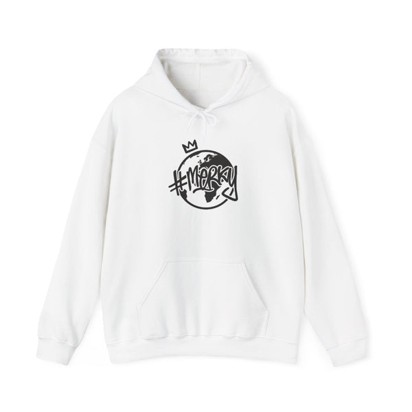 Hashtag Merky Globe Hoodie White Front