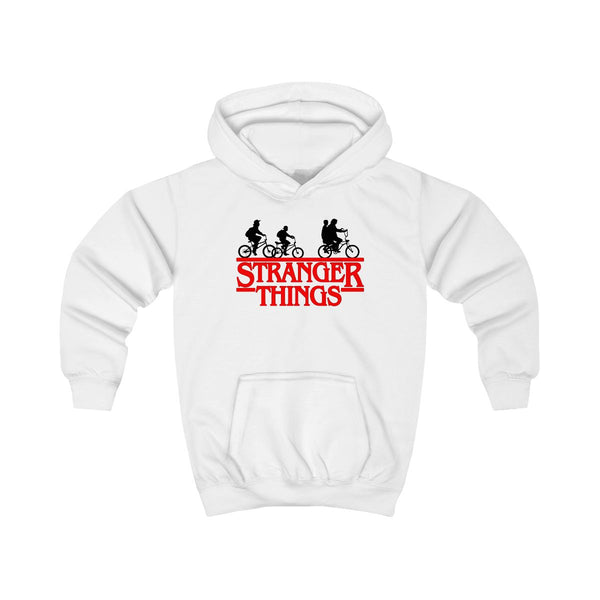 Stranger Cycling Logo Kids Hoodie White Front