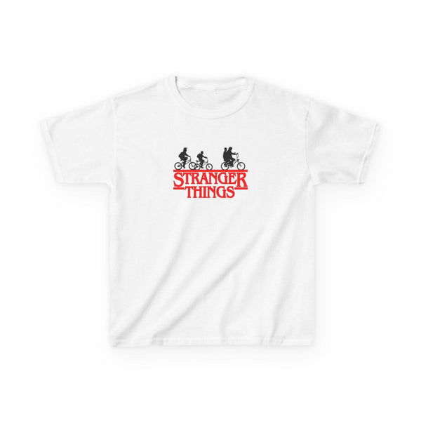 Stranger Cycling Logo Kids T-Shirt White Front