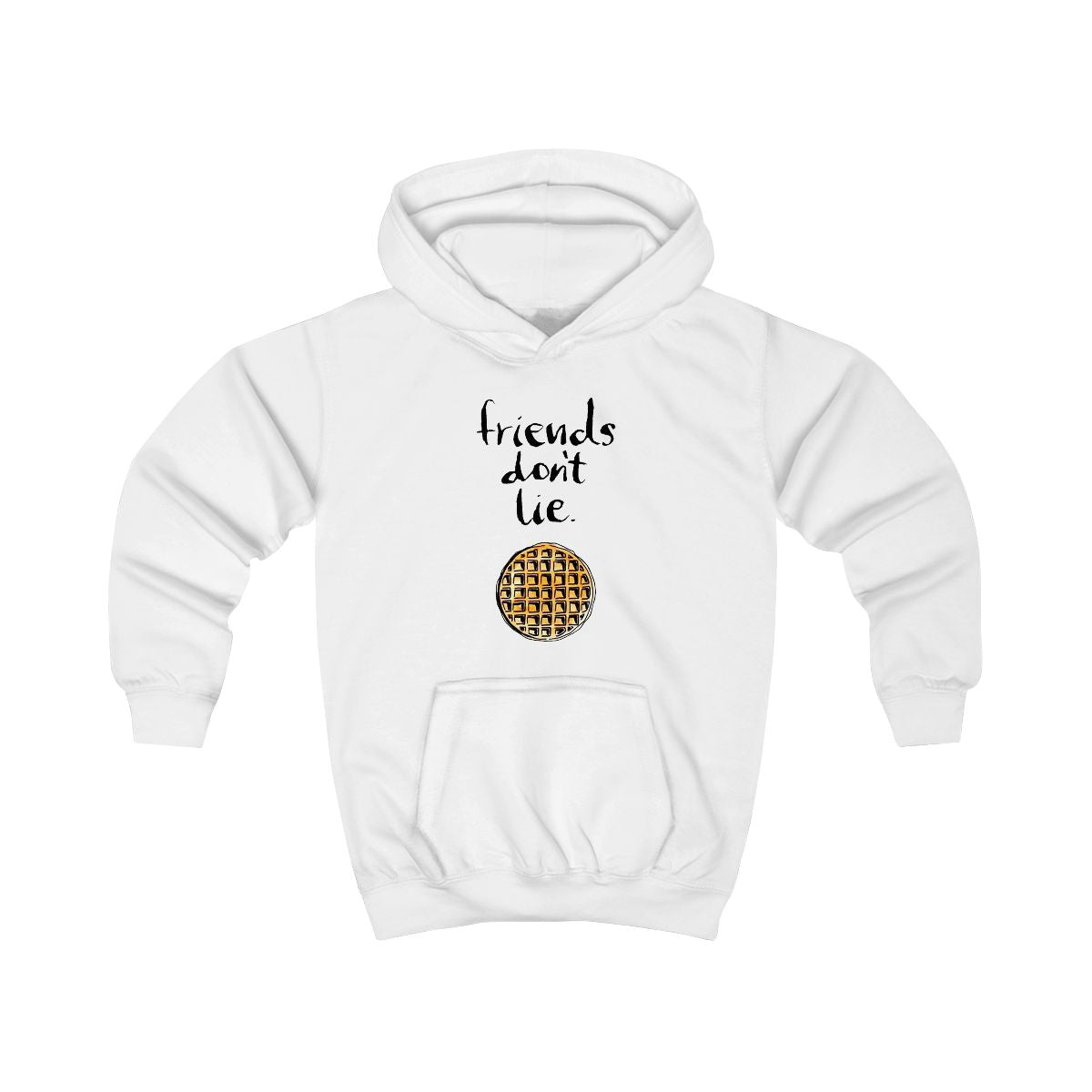 Friends Don't Lie Waffle Kids Hoodie
