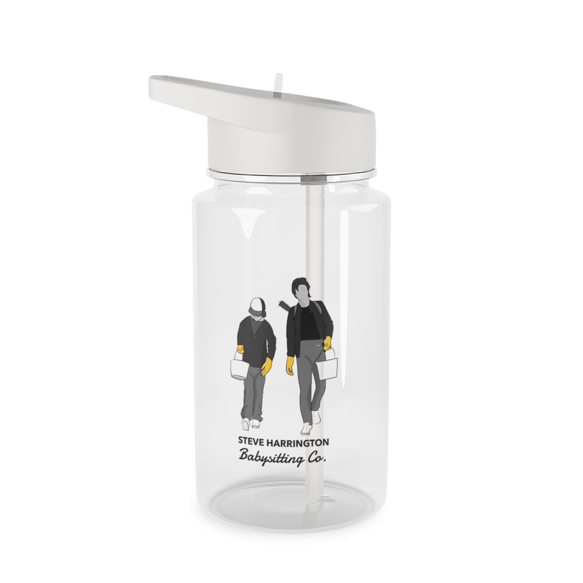 Steve Harrington Babysitting Co Clear Water Bottle