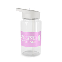 Pink Galaxy Stranger Clear Water Bottle
