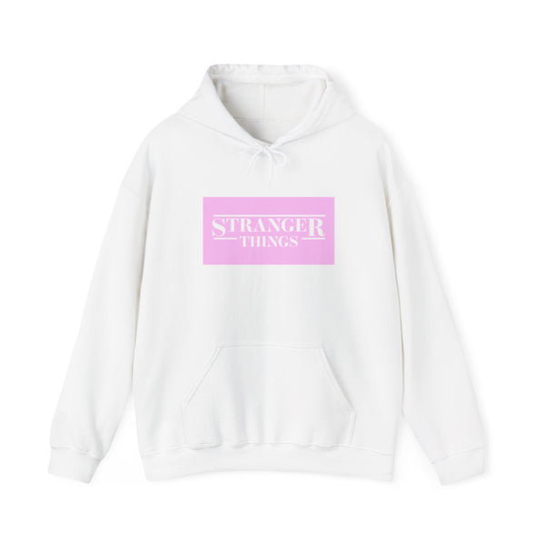 Pink Galaxy Stranger Hoodie White Front