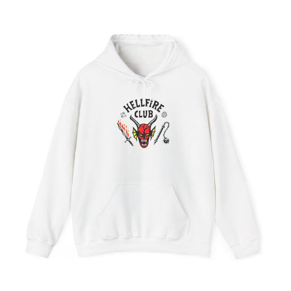 Hellfire Club Logo Hoodie White Front