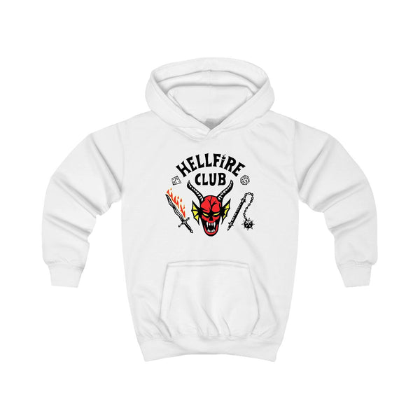 Hellfire Club Logo Kids Hoodie White Front