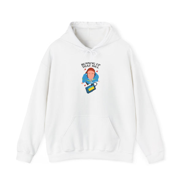 Running Up That Hill Hoodie White Front