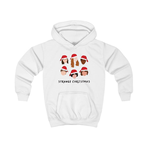 Strange Crew Christmas Kids Hoodie White Front