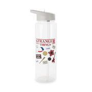 Stranger Things Cartoon Icons Clear Water Bottle 6