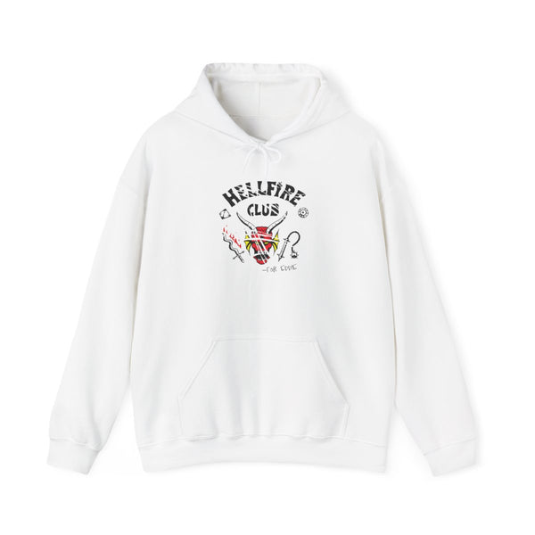 Torn Hellfire Club Hoodie White Front