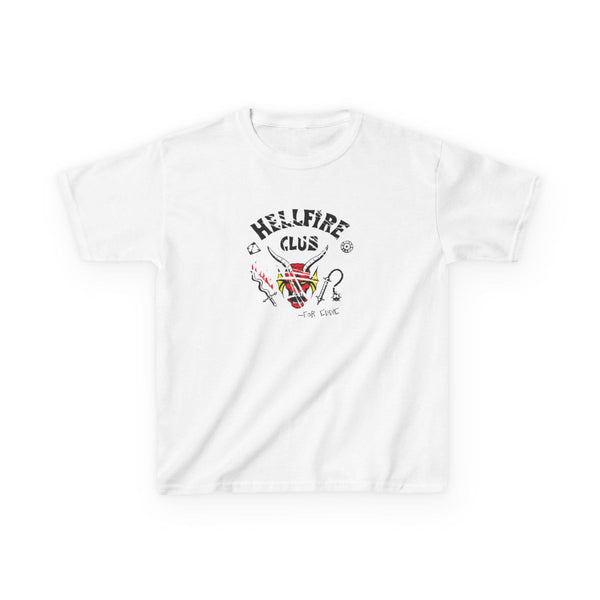 Torn Hellfire Club Kids T-Shirt White Front
