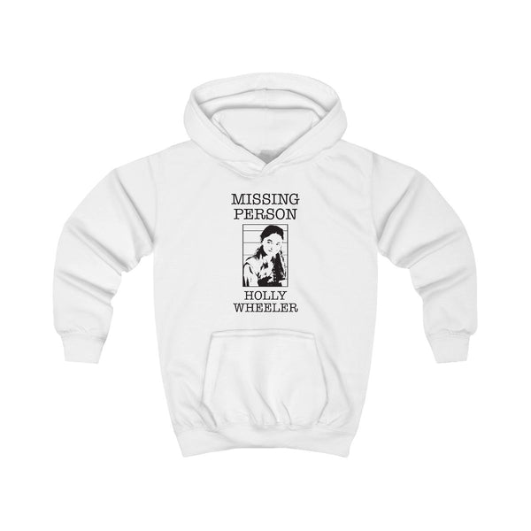 Missing Person Holly Kids Hoodie White Front