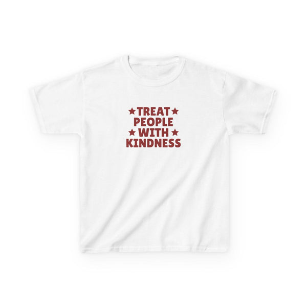 Treat People With Kindness Kids T-Shirt White Front