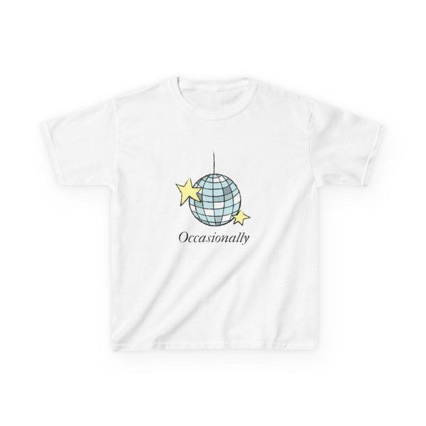 Ocasionally Discoball Kids T-Shirt White Front