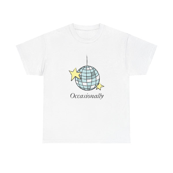 Ocasionally Discoball T-Shirt White Front