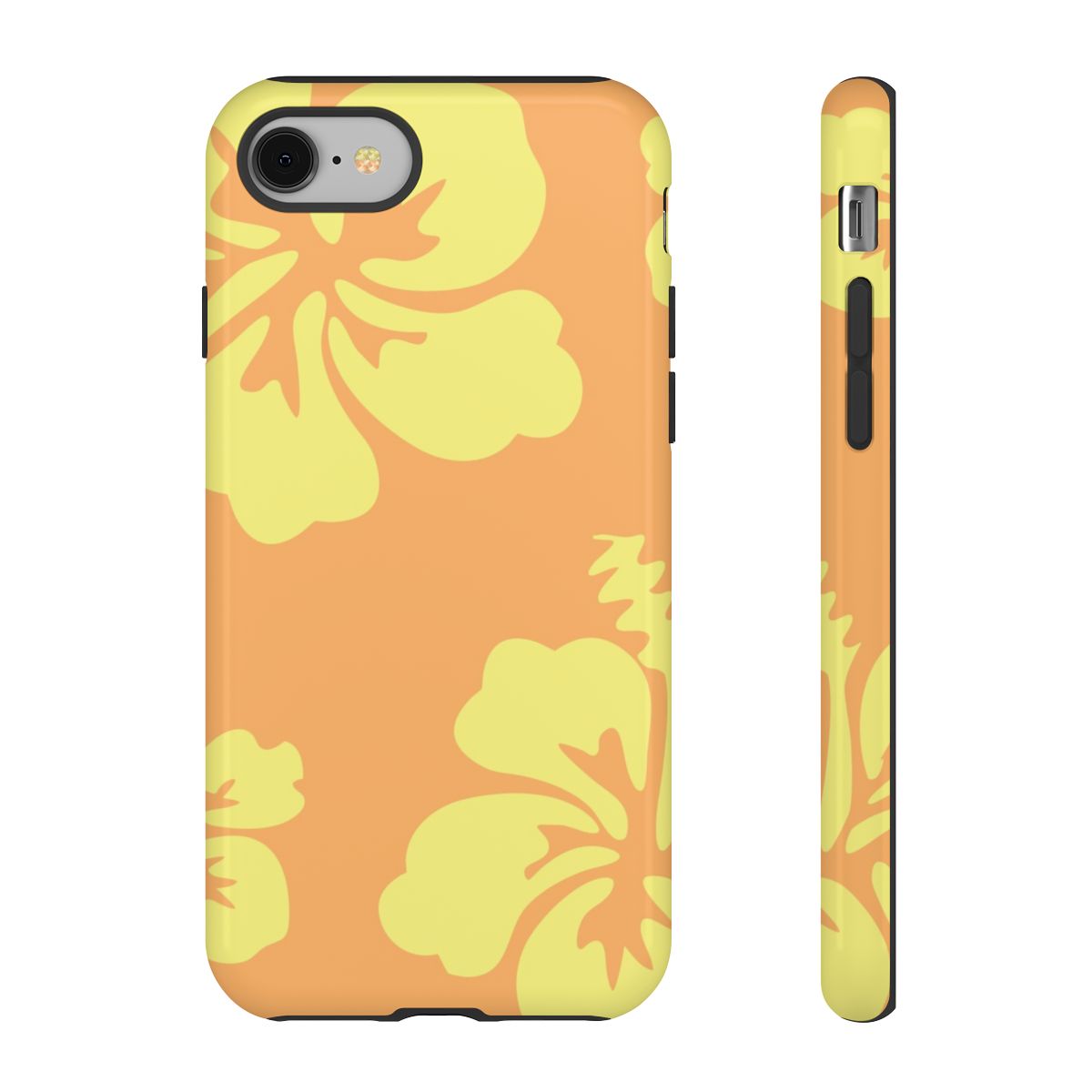 Orange And Yellow Hawaiian Flowers Pattern Phone Case