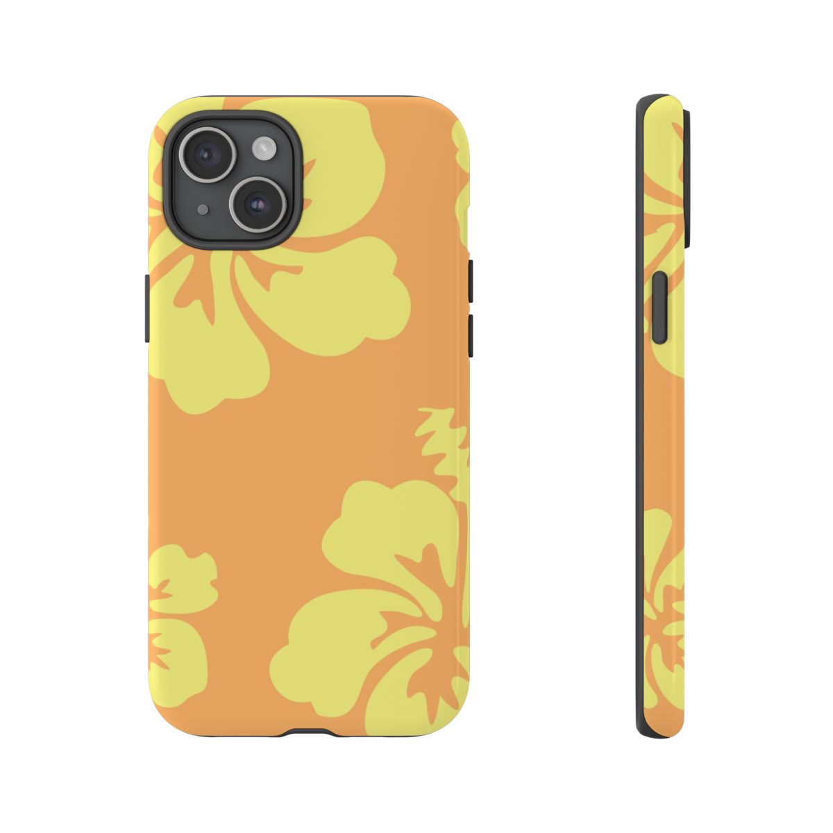 Orange And Yellow Hawaiian Flowers Pattern Phone Case