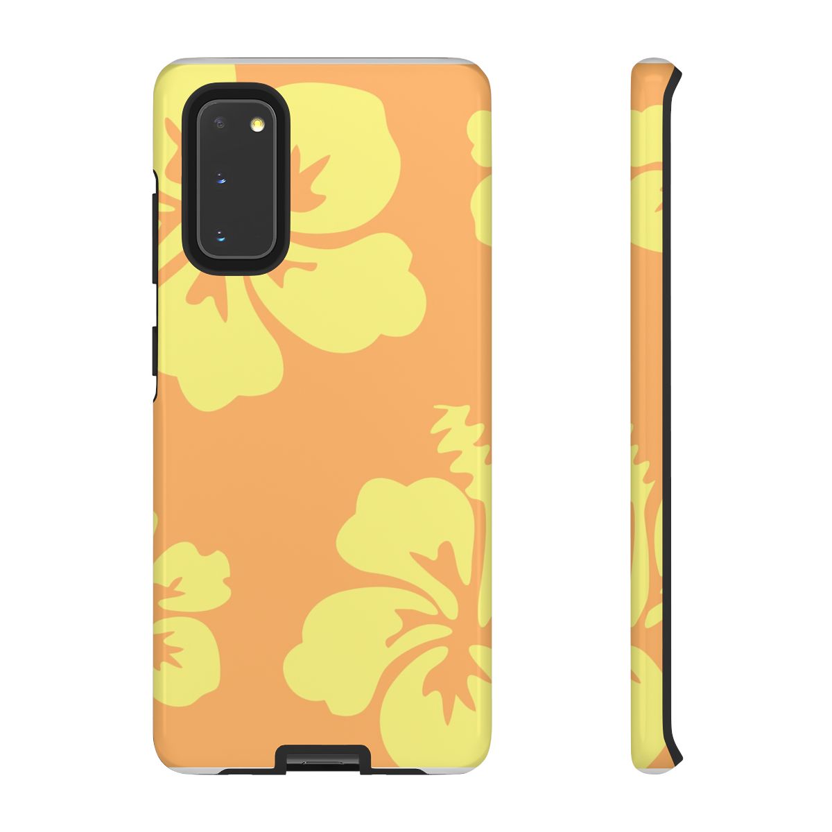 Orange And Yellow Hawaiian Flowers Pattern Phone Case