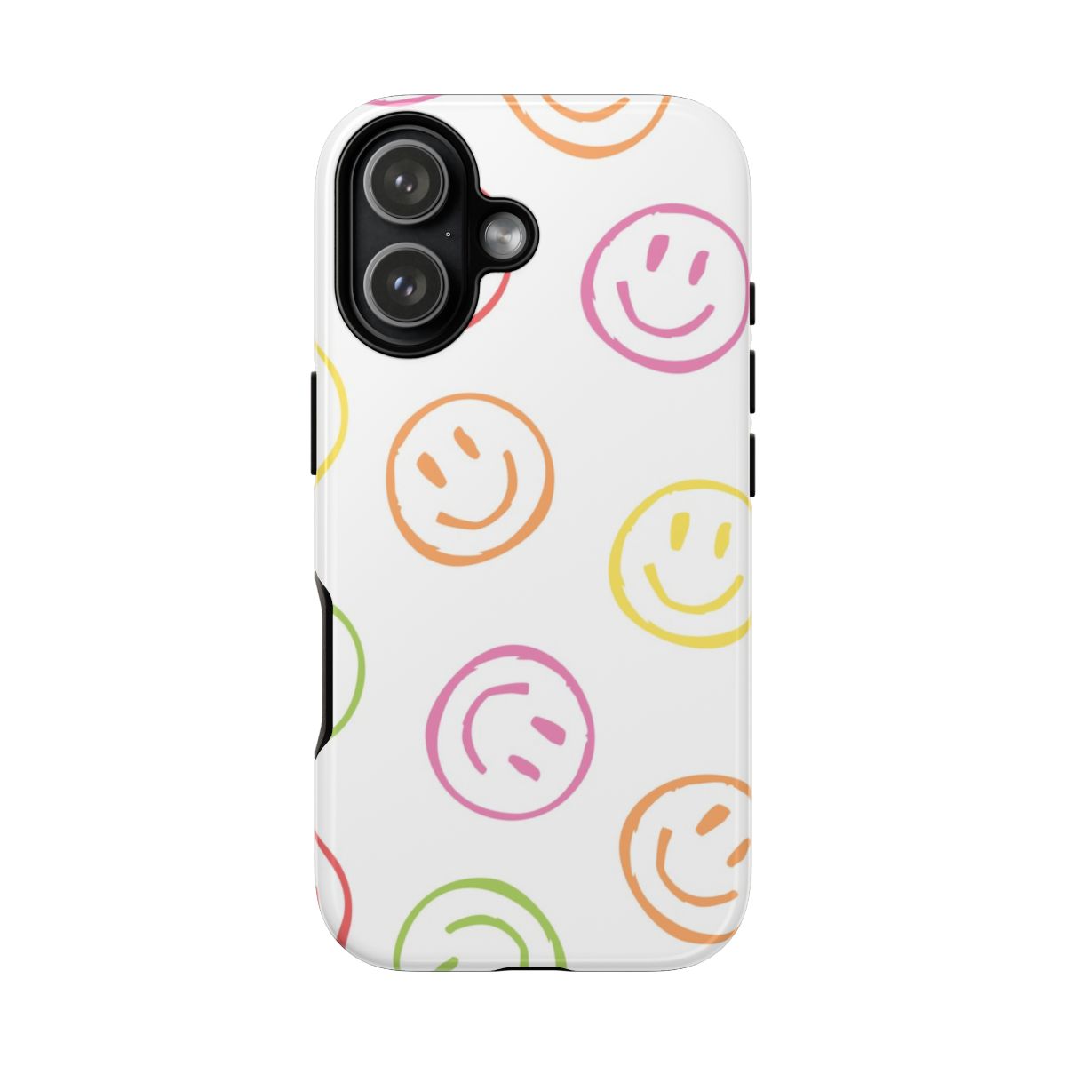 Colourful Sketched Smileys Pattern Phone Case