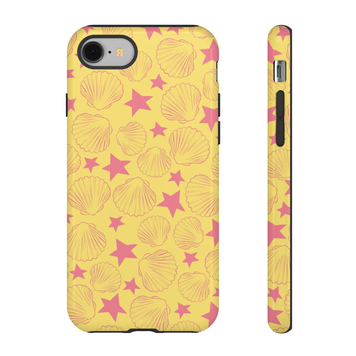 Seashells And Stars Yellow Pattern Phone Case