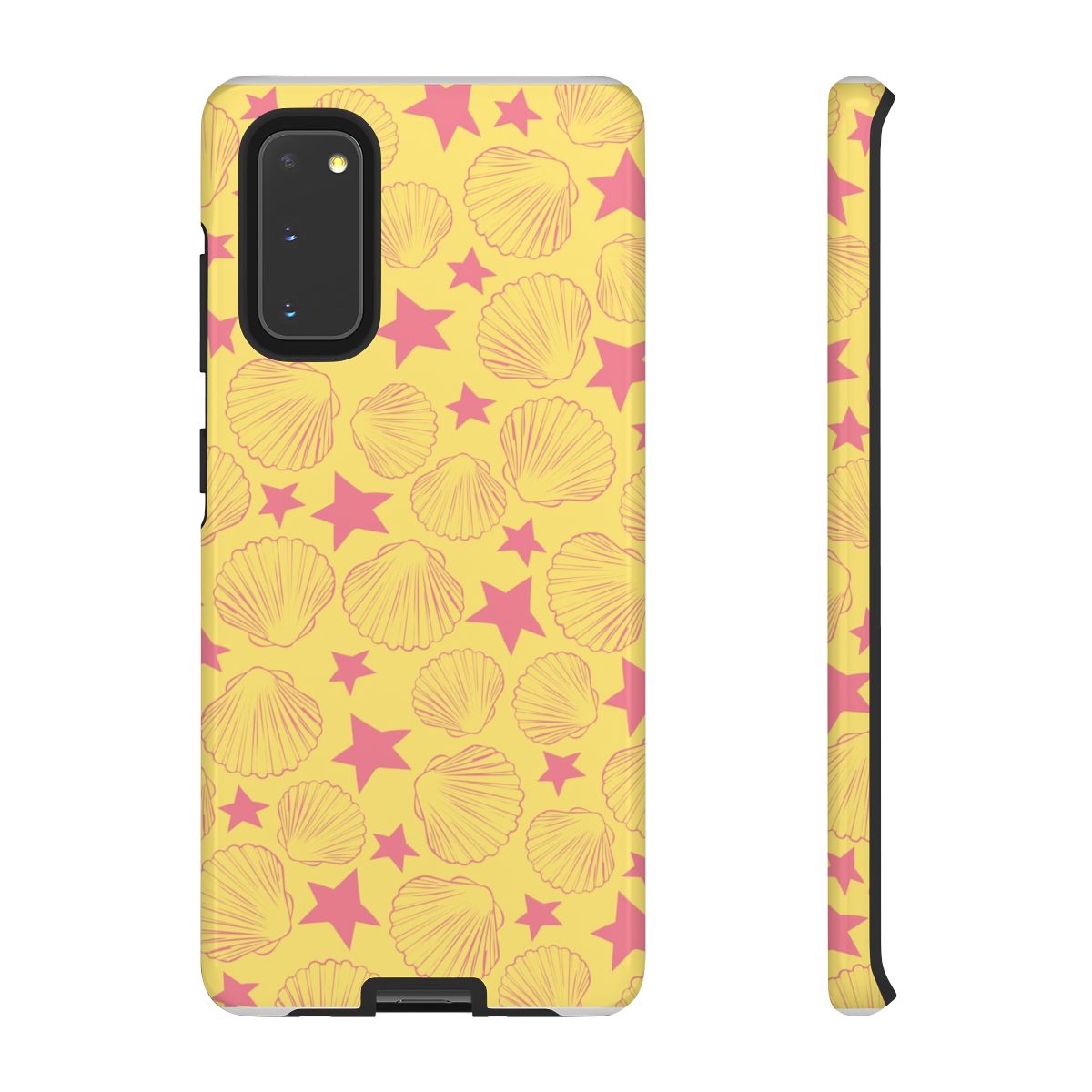 Seashells And Stars Yellow Pattern Phone Case