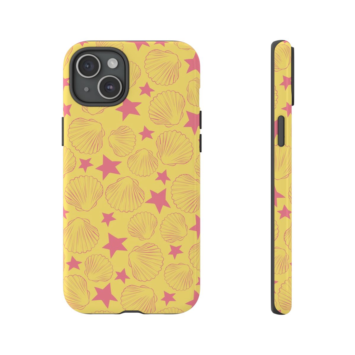 Seashells And Stars Yellow Pattern Phone Case
