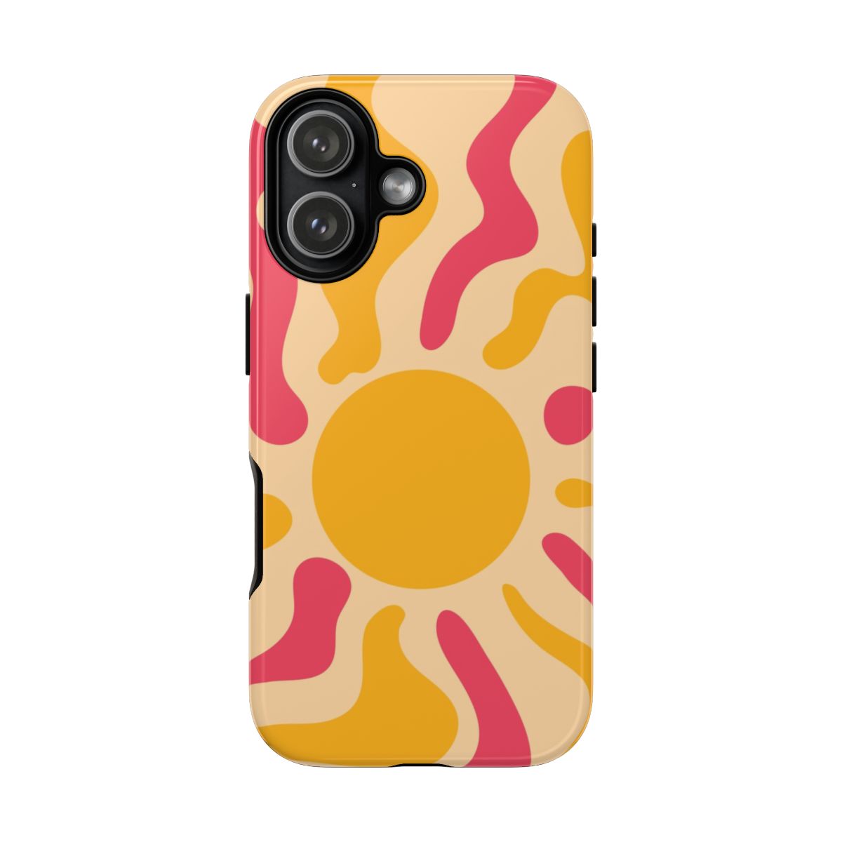 Yellow And Pink Abstract Sun Phone Case