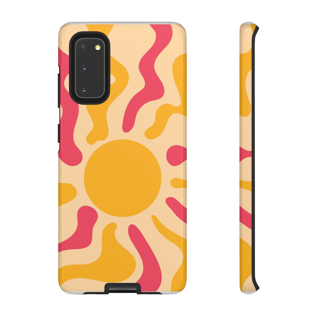 Yellow And Pink Abstract Sun Phone Case