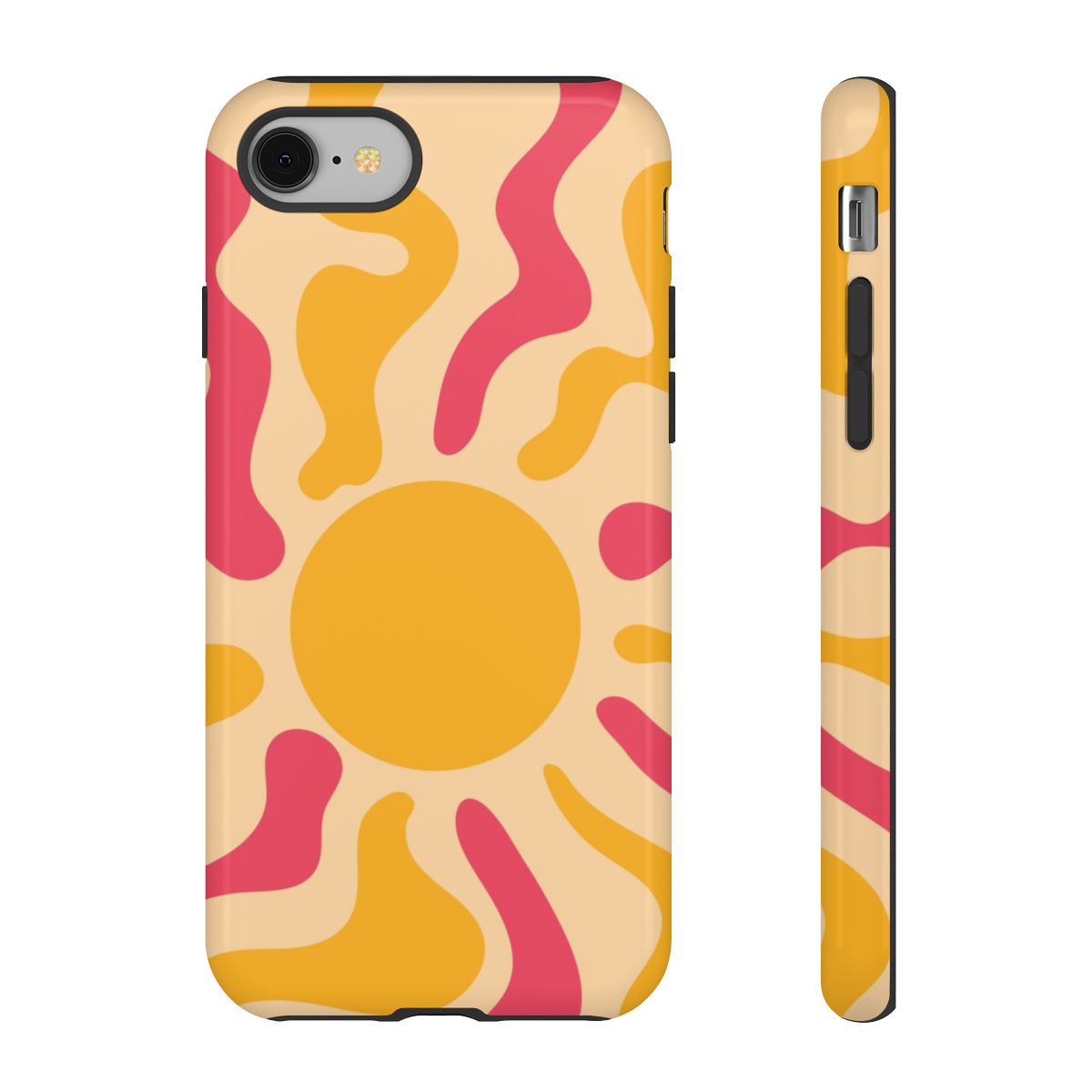 Yellow And Pink Abstract Sun Phone Case
