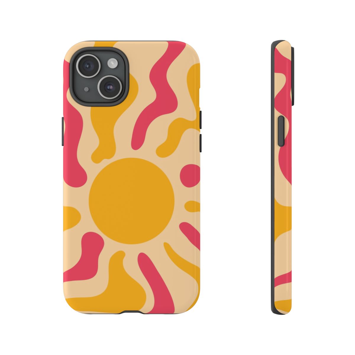 Yellow And Pink Abstract Sun Phone Case