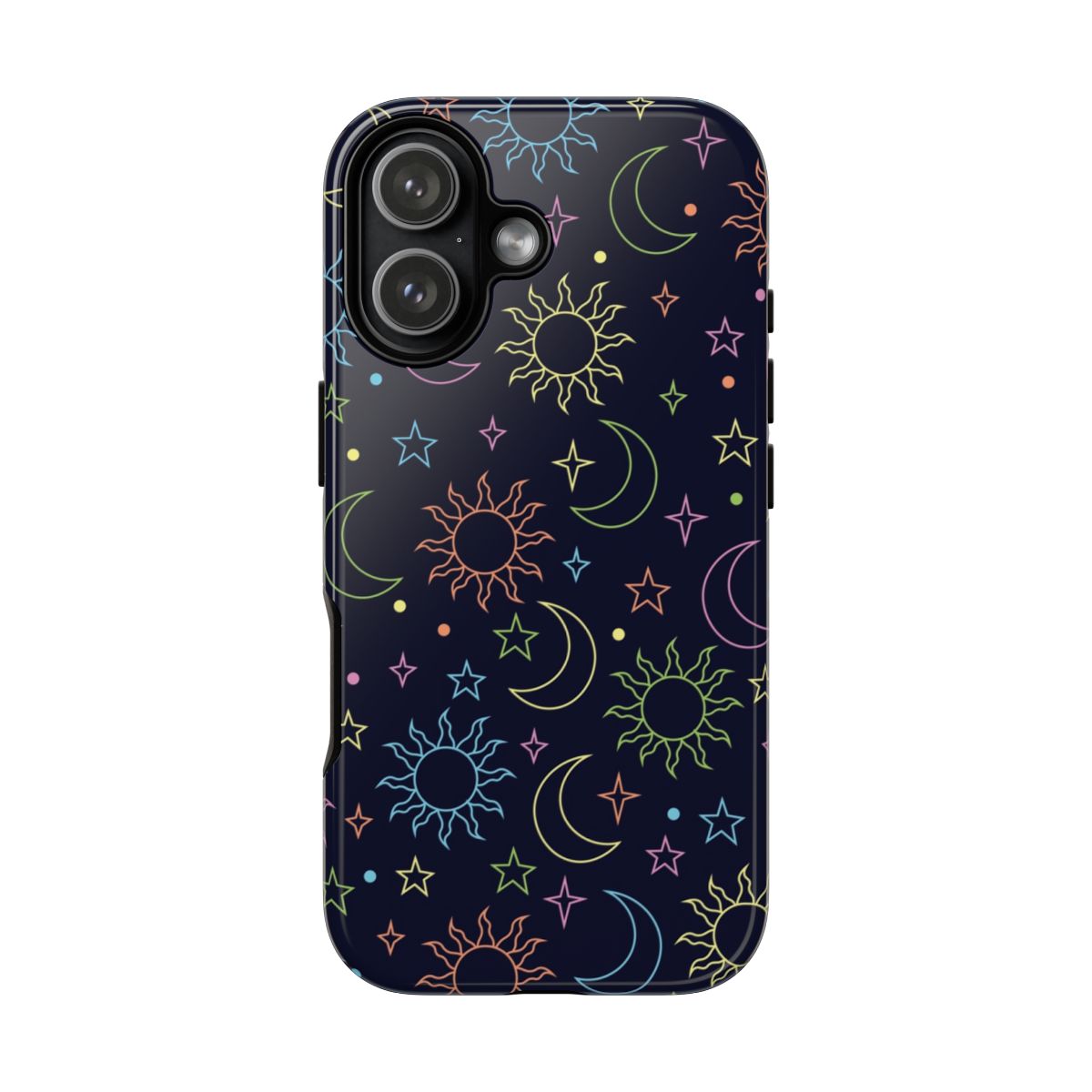 Sun, Moon And Stars Pattern Rainbow Phone Case