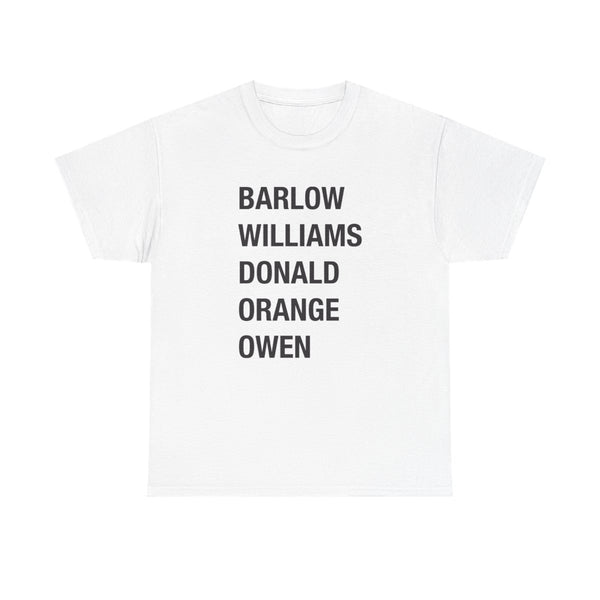 Take Band Members Names T-Shirt White Front