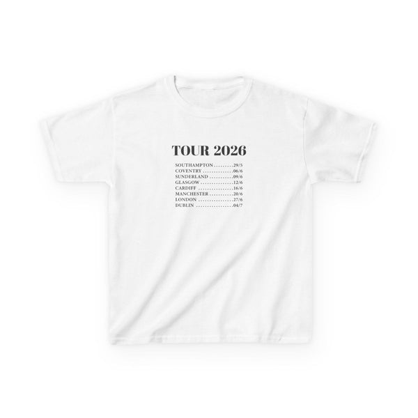 Band Tour 2026 Kids T-Shirt White Front
