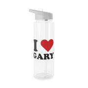 I Love Gary Clear Water Bottle 6