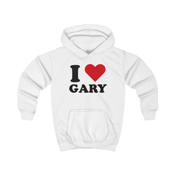 I Love Gary Kids Hoodie White Front