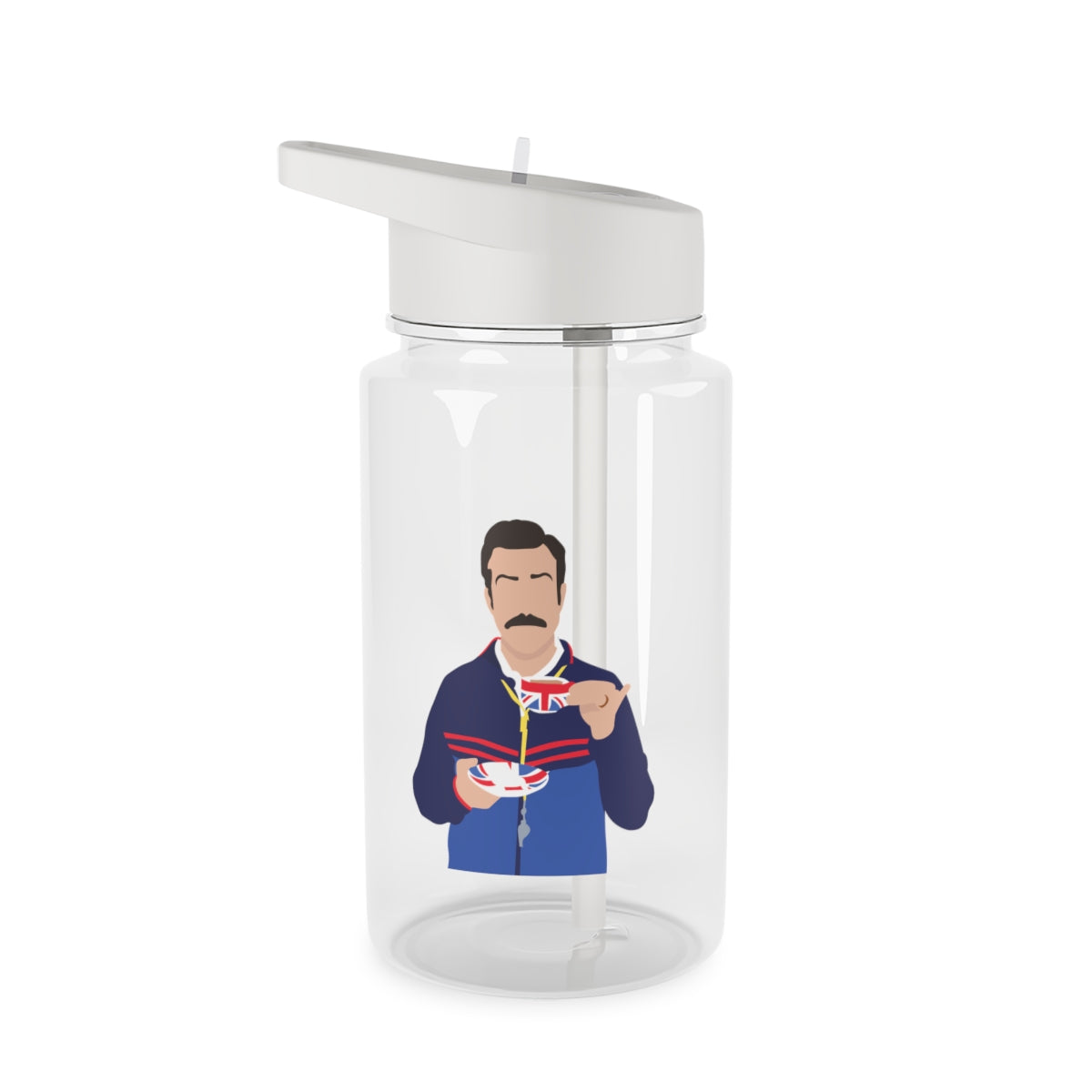 Ted Drinking Tea Clear Water Bottle