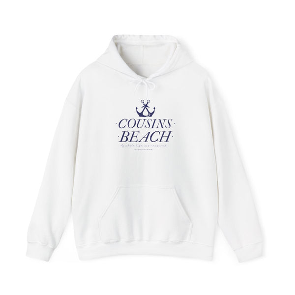 Stripes Cousin Beach Hoodie White Front