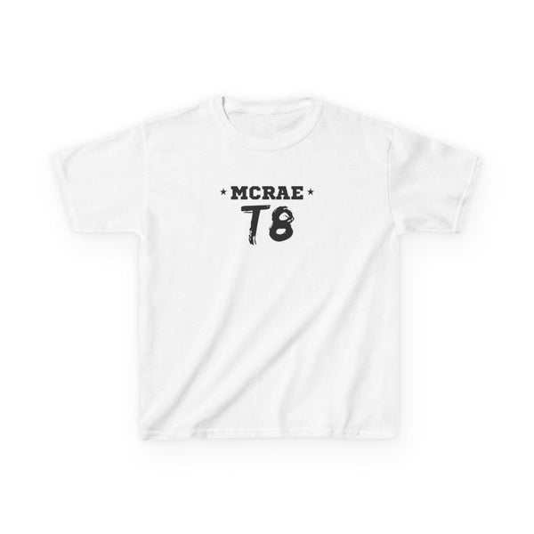 Pink T8 Sports Kids T-Shirt White Front