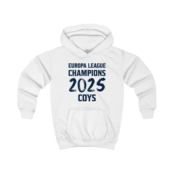 Europa League Winners 2025 - COYS Kids Hoodie White Front