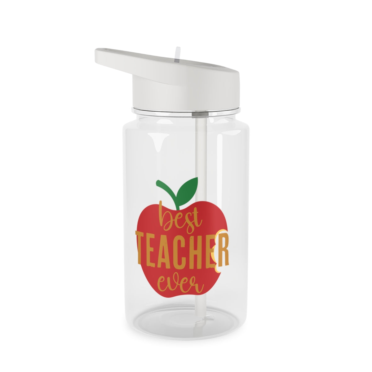 Apple Best Teacher Ever Clear Water Bottle