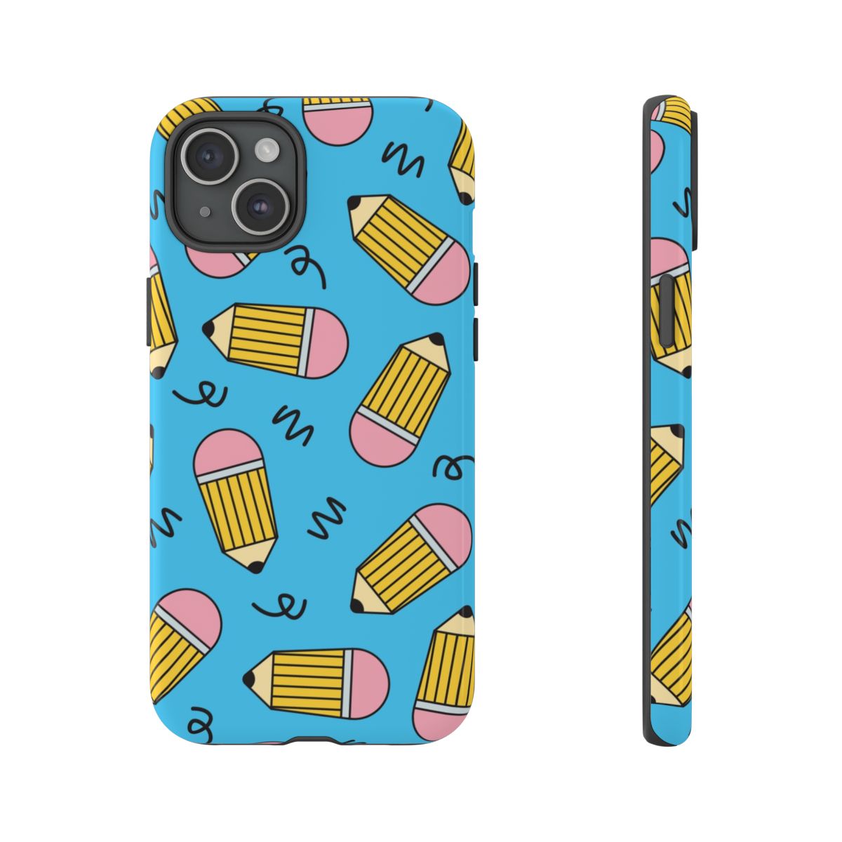 Pencils And Scribbles Pattern Phone Case